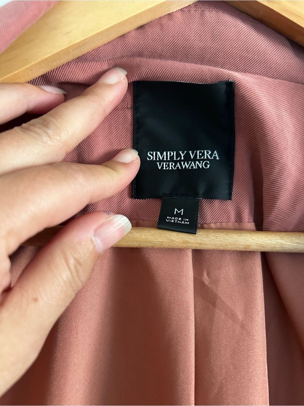 Simply Vera Vera Wang Dusty Rose Roll Tab Relaxed Blazer M - Picture 3 of 10